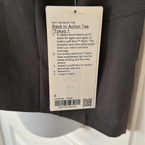 LULULEMON Tokyo Back in Action Tee Top Grey 6 🩶 - Picture 4 of 6